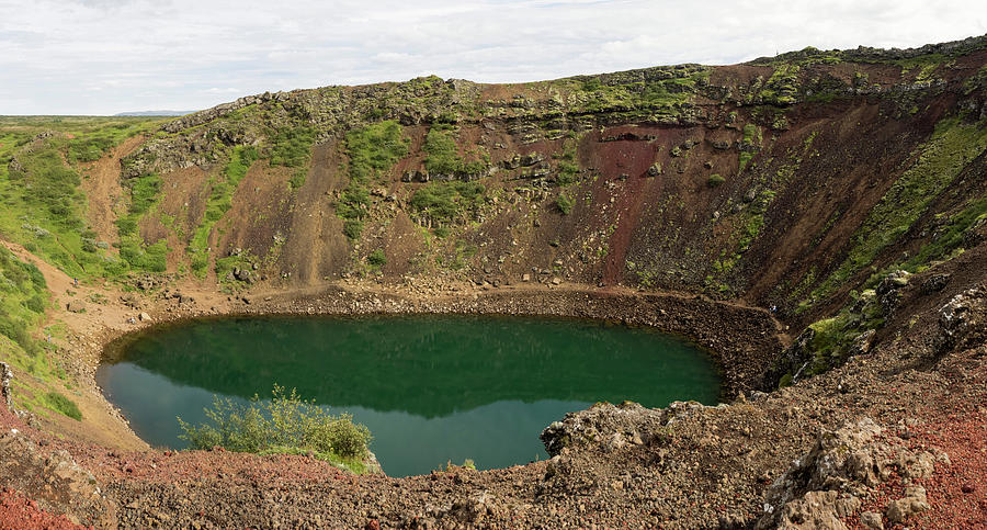 Scenic View Of Kerio Crater, Iceland Photograph by Panoramic Images