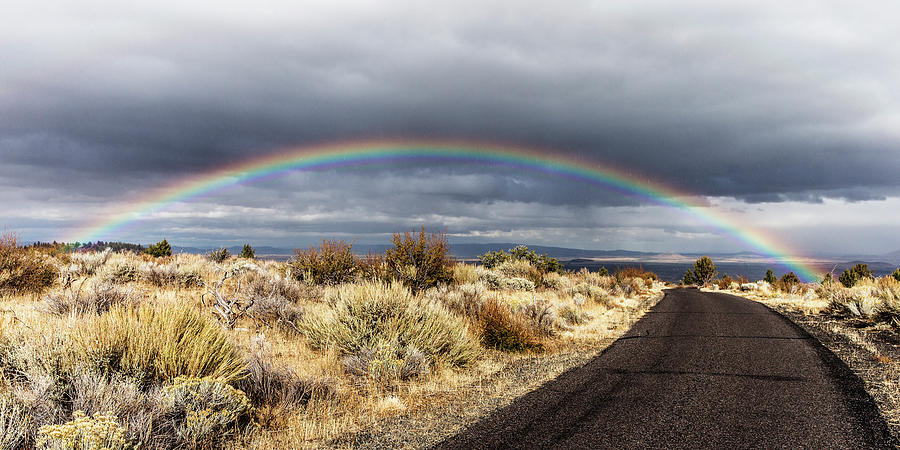 Scenic View With Rainbow Photograph by Ron Koeberer - Pixels