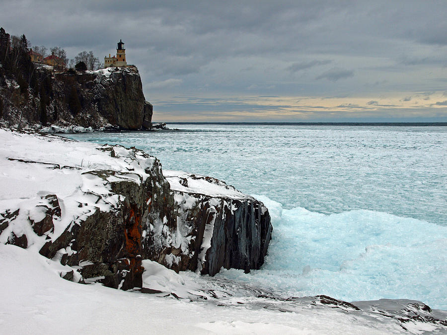 Scenic Winter Lighthouse Photograph by James Peterson