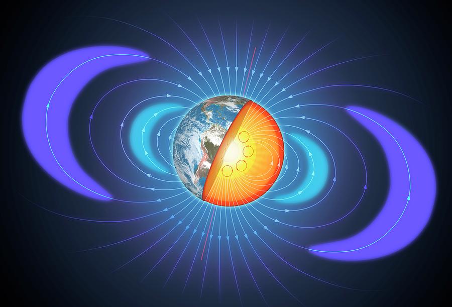 Schematic Of Van Allen Radiation Belts Photograph by Mark Garlick - Pixels