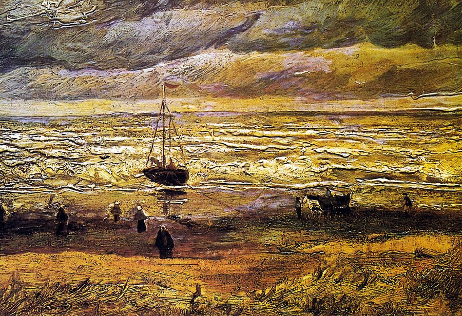 Vincent Van Gogh Digital Art - Scheveningen Beach in Stormy Weather by Vincent Van Gogh