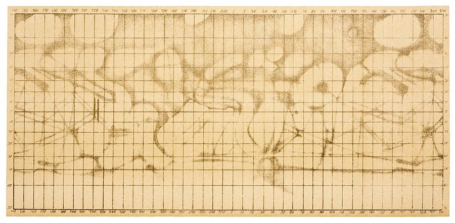 Schiaparellis Map Of Mars 1882 Photograph by David Parker/science Photo Library