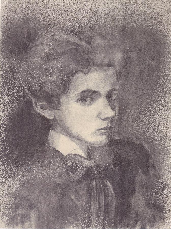 Schiele Self-portrait Aged 16 Drawing