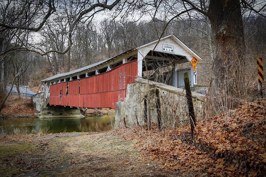 Schlichers Covered Bridge, Eastern Pa Photograph by Bob Pool