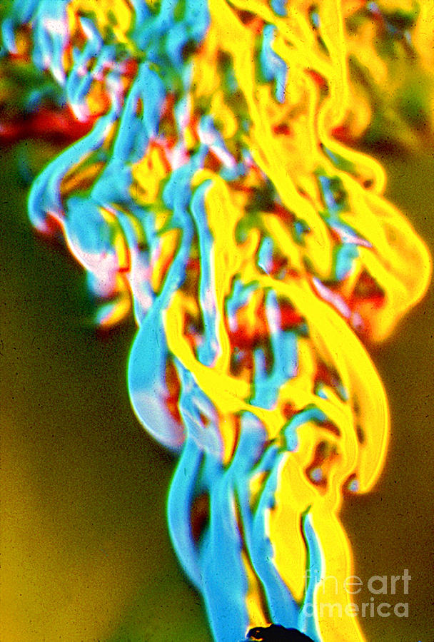Schlieren Photograph - Schlieren Image Of Turbulent Flame by Gary S. Settles
