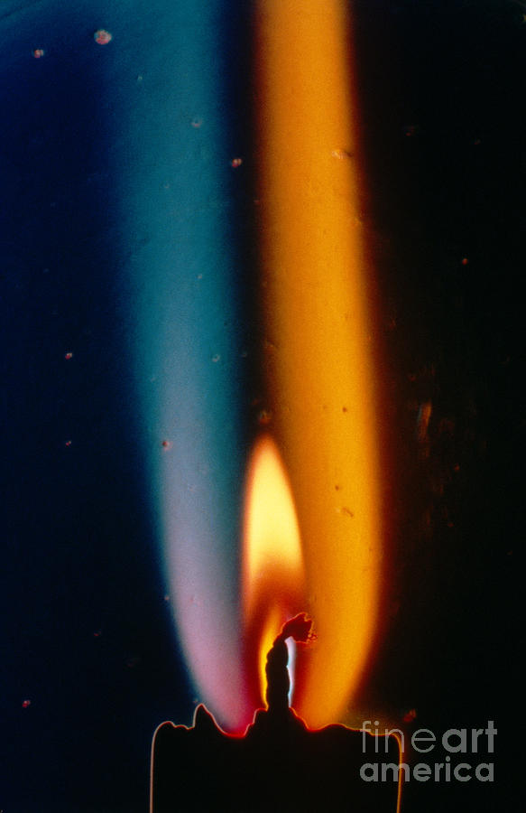 Schlieren Photo Of A Lighted Candle Photograph by Gary S. Settles
