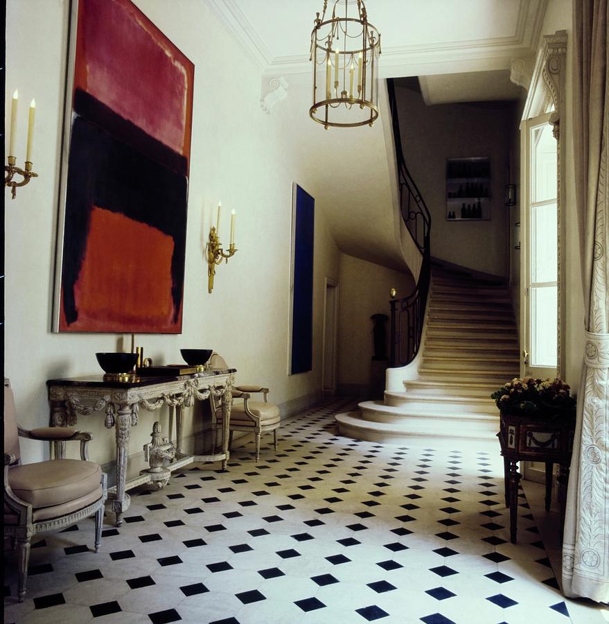 Schlumbergers Entrance Hall Photograph by Horst P. Horst