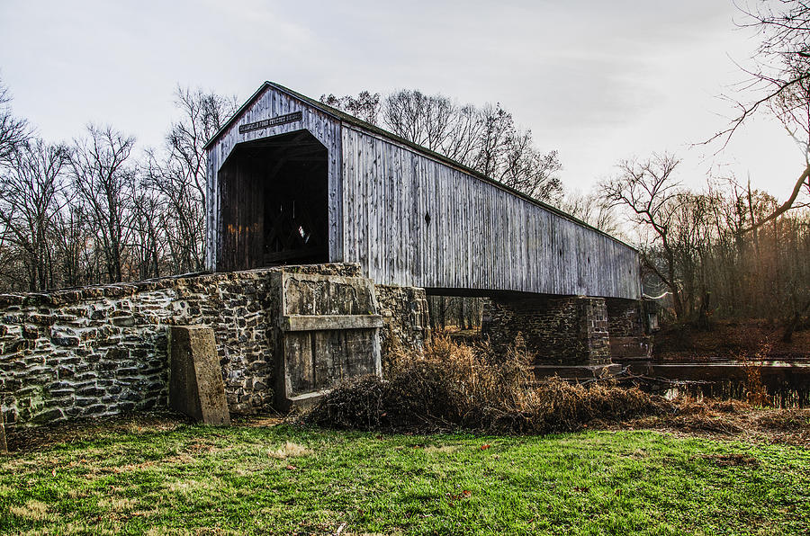 Bridge Photograph - Schofield Ford Covered Bridge - Bucks County Pennsylvania by Bill Cannon