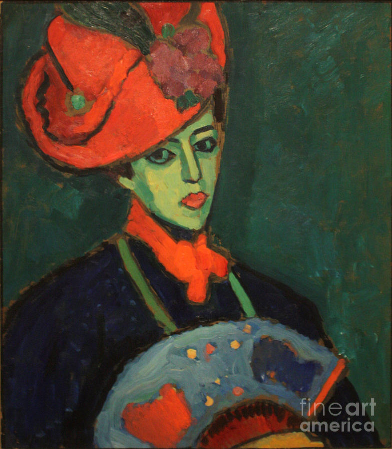 Schokko with Red Hat Painting by Celestial Images