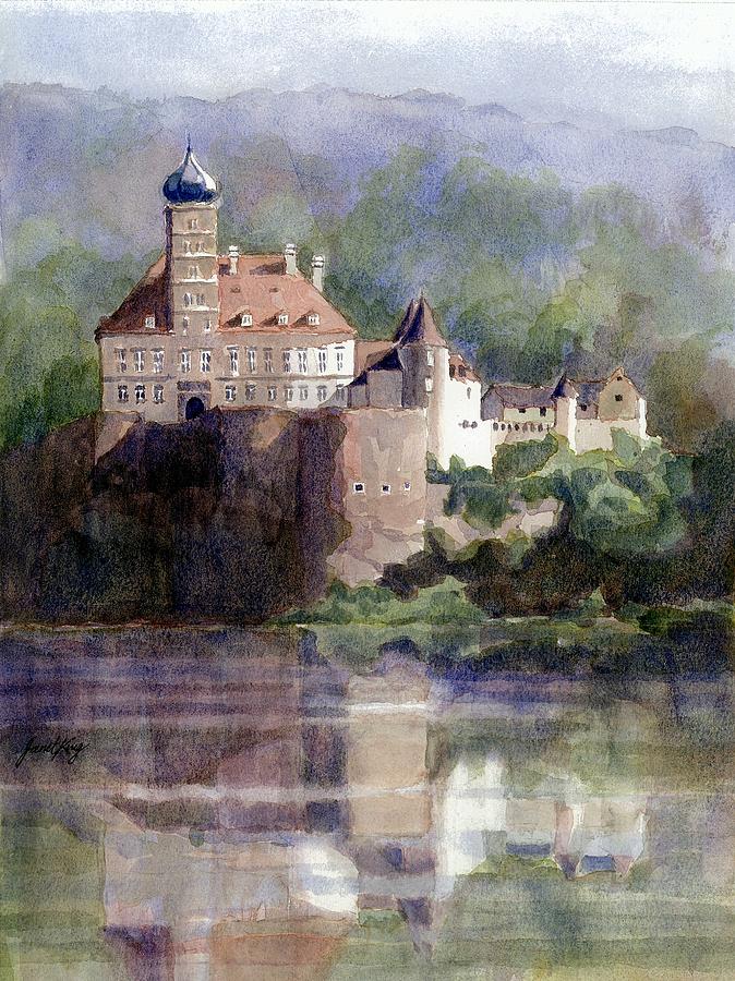 Schonbuhel Castle in Austria Painting by Janet King