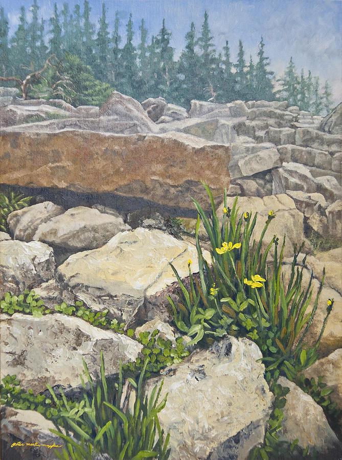 Flower Painting - Schoodic Daffodils by Peter Muzyka