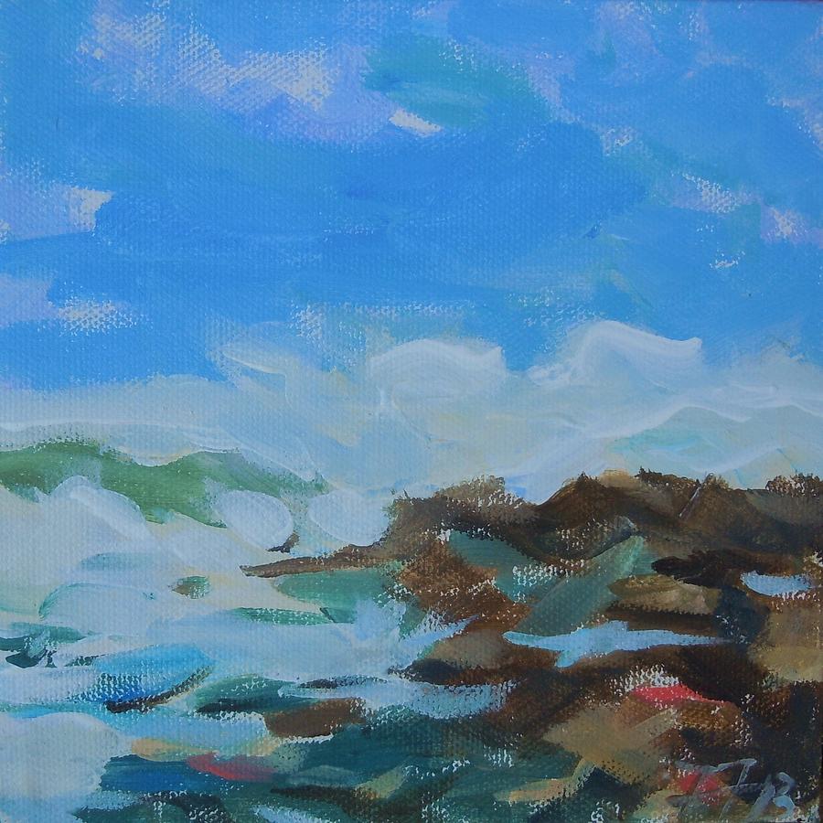 Acadia National Park Painting - Schoodic Waves I by Francine Frank