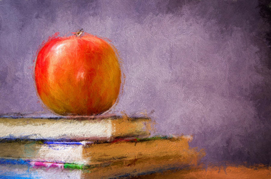 Fruit Photograph - School Apple by Georgiana Romanovna
