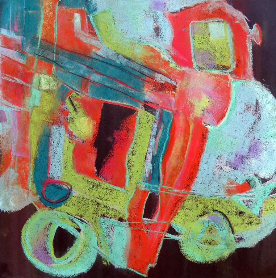 Abstract Painting - School Bus by Katie Black