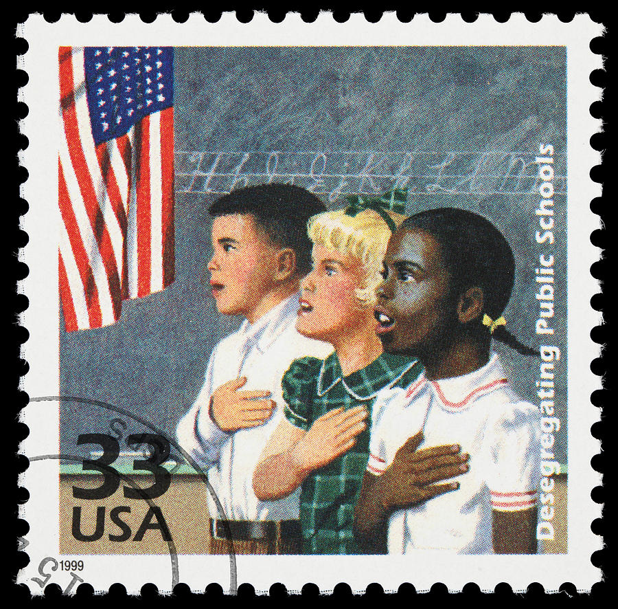 School desegregation postage stamp Photograph by PictureLake