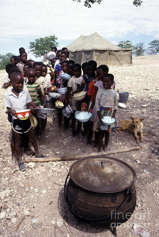 Africa Photograph - School Dinner Namib Desert by Ros Drinkwater Africa Photograph - School Dinner Namib Desert by Ros Drinkwater