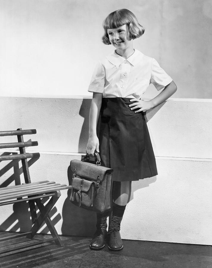 School Fashion Girl Photograph by Frederick Bradley - Fine Art America