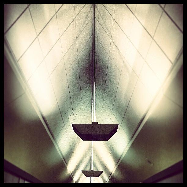 Shadows Photograph - #school #hallway #ceiling #lights by Bradley Nelson