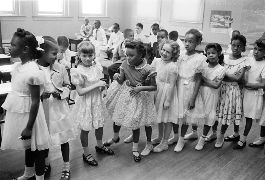 School integration In 1955 Photograph by Underwood Archives