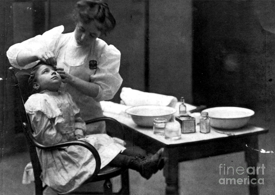 School Nurse 1910 Photograph by Photo Researchers