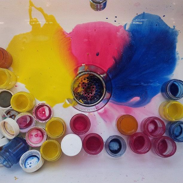Paint Photograph - School Paint Cleanup by Brett Dewey