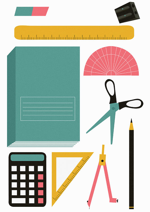 School Stationery Equipment Set Photograph by Ikon Ikon Images