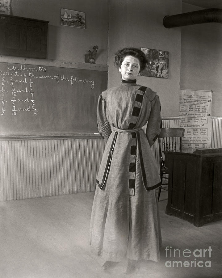 School Teacher 1890 Photograph by Martin Konopacki Restoration