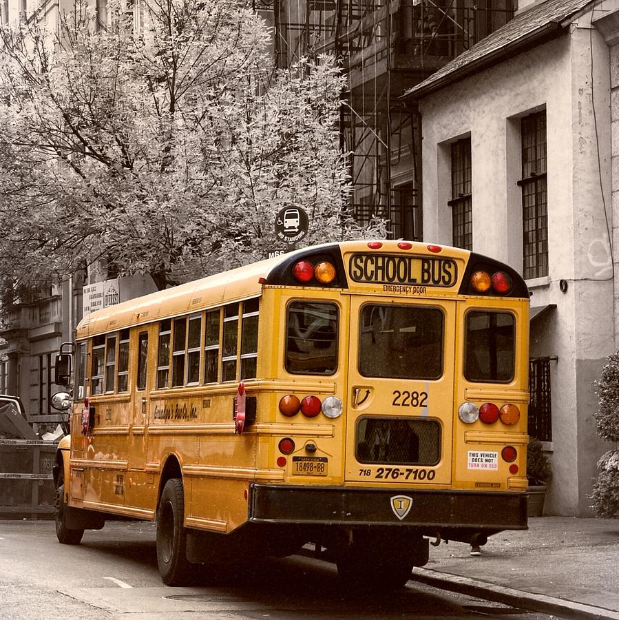 Schoolbus in Brooklyn-Retro style Photograph by Stefan Schnoepf - Fine ...