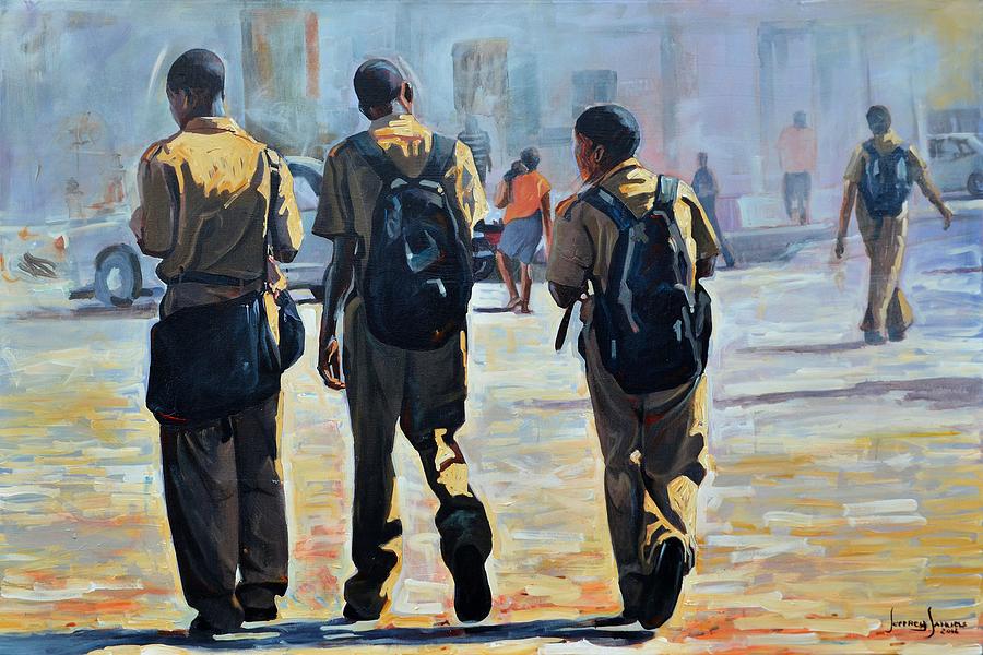 Schoolers Painting by Jeffrey Samuels