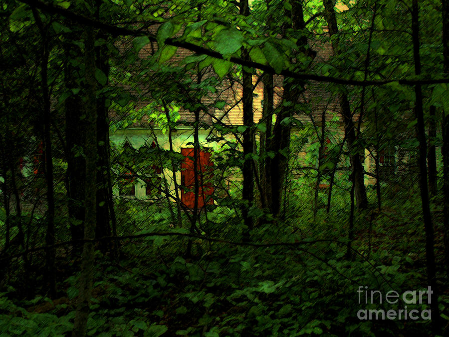 Schoolhouse at The Clearing - Ellison Bay - Door County - Wisconsin Digital Art by David Blank