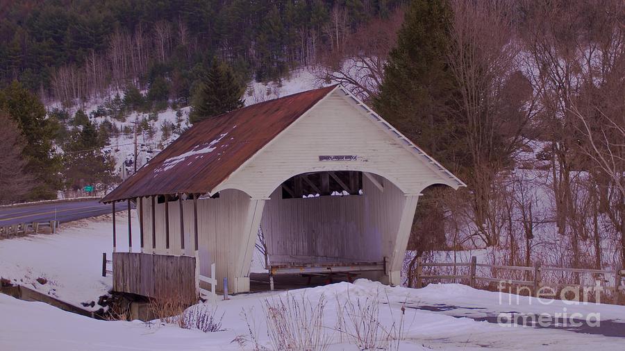 Schoolhouse Covered Bridge. Photograph by New England Photography