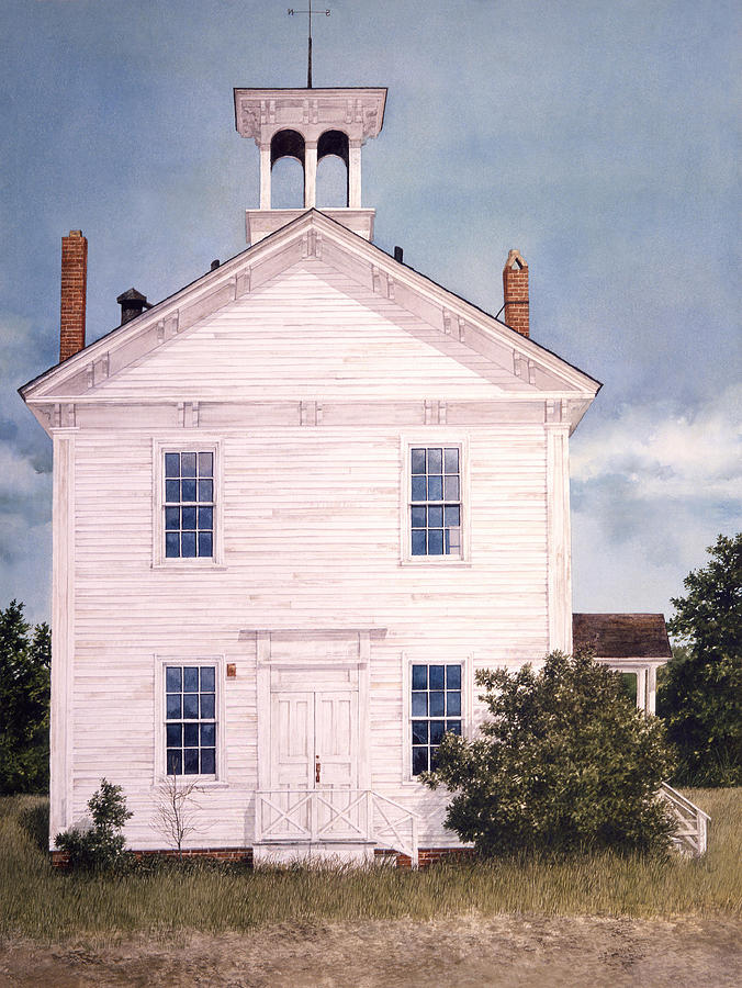 Schoolhouse Painting by Tom Wooldridge