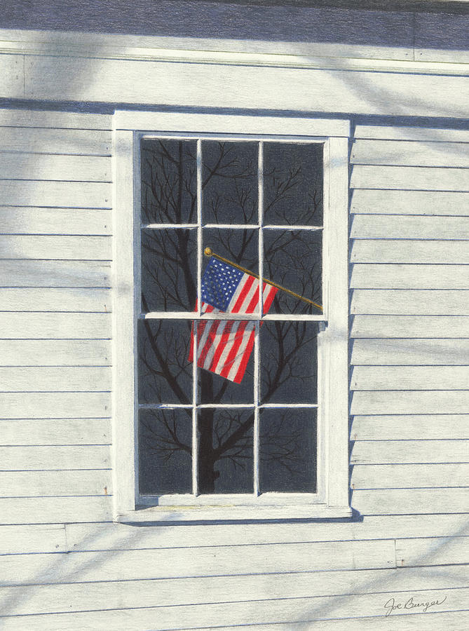 Schoolhouse Window Painting by Joseph Burger