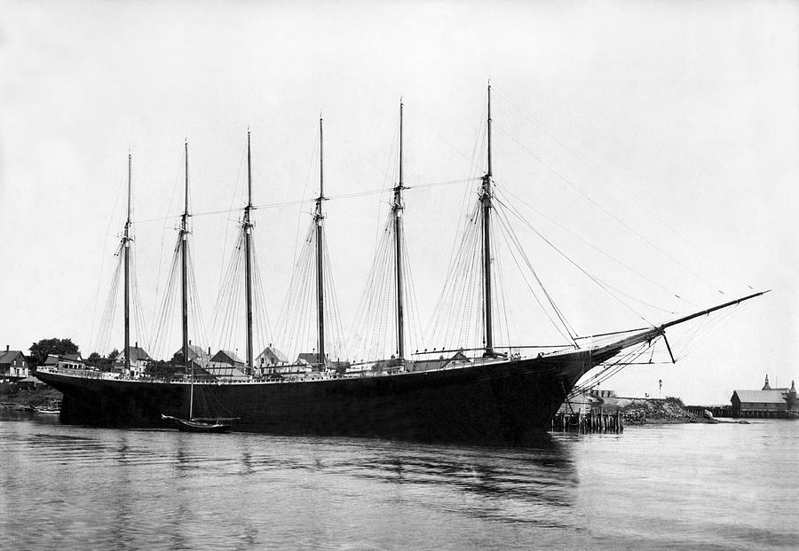 1890s Photograph - Schooner In Maine by Underwood Archives 1890s Photograph - Schooner In Maine by Underwood Archives