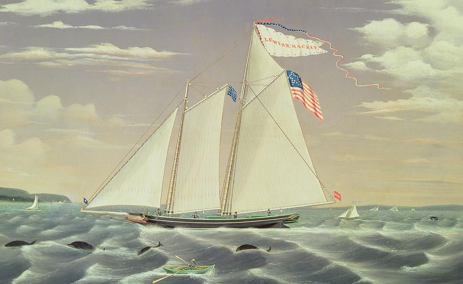 Schooner Lewis R Mackey Painting by James Bard - Fine Art America