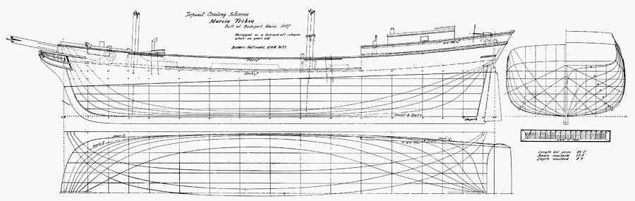 Schooner Plans, 1847 Photograph by Granger | Pixels