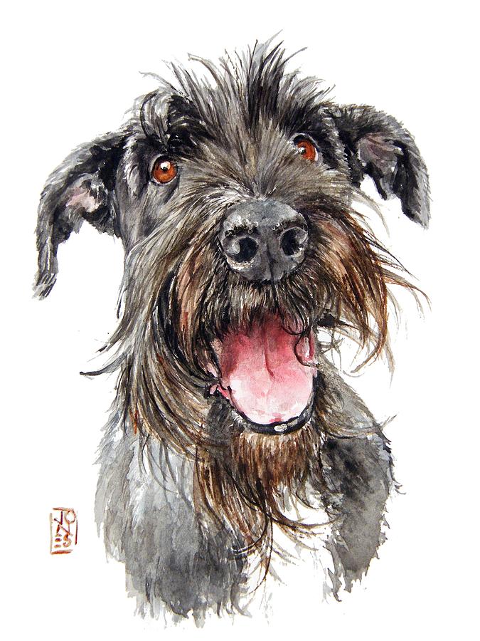 Dog Painting - Schultz by Debra Jones