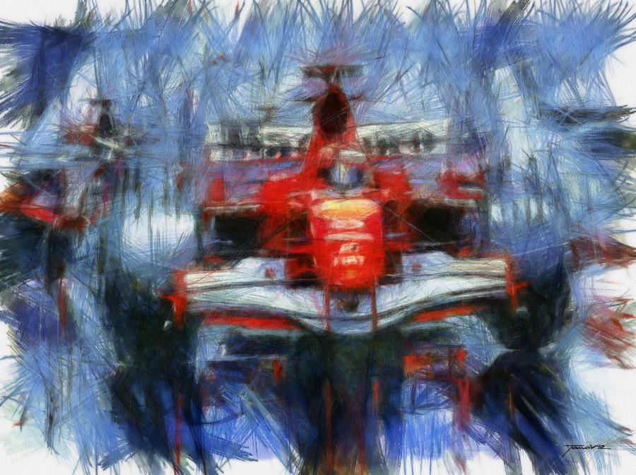 Schumi Painting by Tano V-Dodici ArtAutomobile