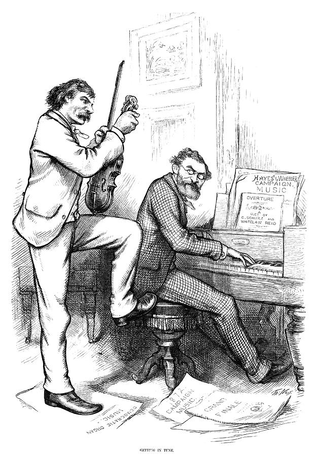 Violin Painting - Schurz And Reid, 1876 by Granger