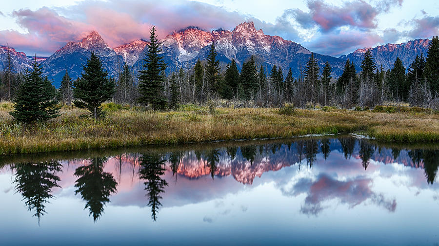 Schwabacher Landing Pink Sunrise Photograph by Carol Youorski - Fine ...