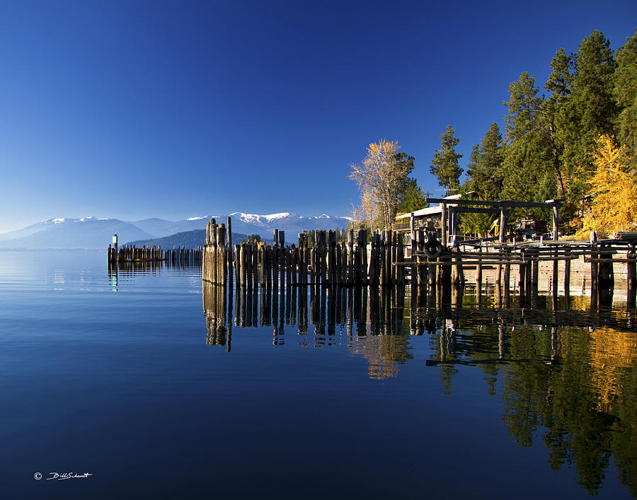 Fall Photograph - Schweitzer from Sunnyside and the Boatworks on Lake Pend Oreille by Bill Schaudt