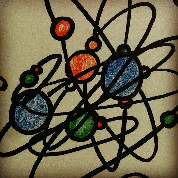 Pencil Photograph - Science! #art #atom #sketch by Chase Alexander