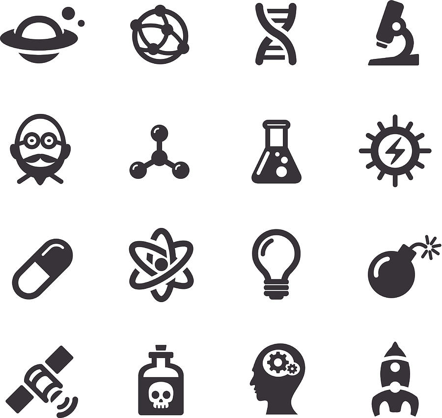 Science Icons - Acme Series Drawing by -victor-