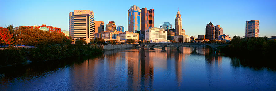 Scioto River And Columbus Ohio Skyline Photograph by Panoramic Images ...