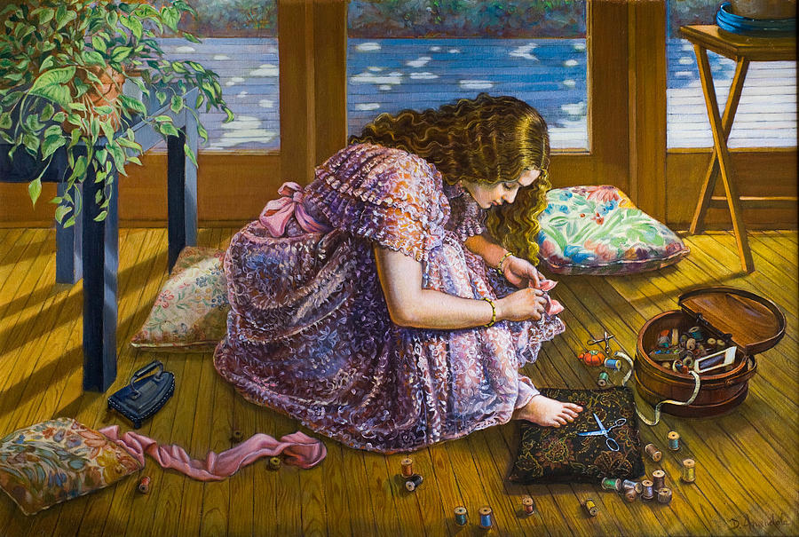 Famous Paintings Painting - Scissors and toes by Dominique Amendola