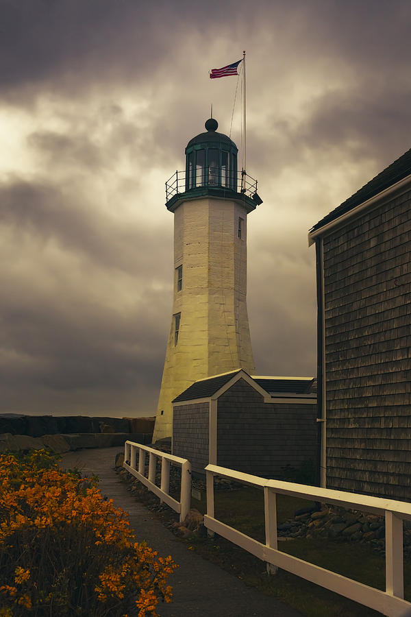 Lighthouse Photograph - Scituate Light by Joan Carroll