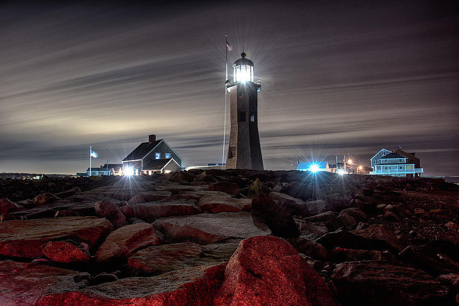 Scituate Light Sweeping Clouds Photograph by John Donovan - Fine Art ...