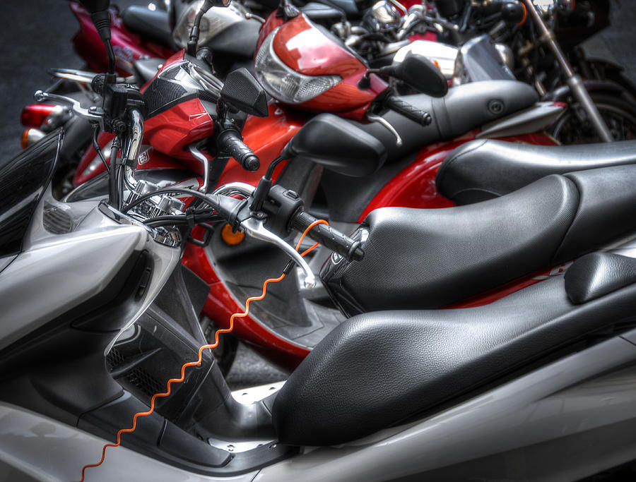 Abstract Photograph - Scooter Brigade by Wayne Sherriff