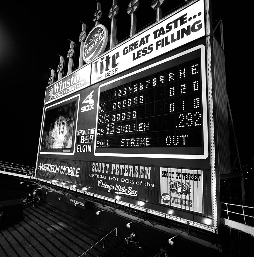 Baseball Photograph - Scoreboard In A Baseball Stadium, U.s by Panoramic Images
