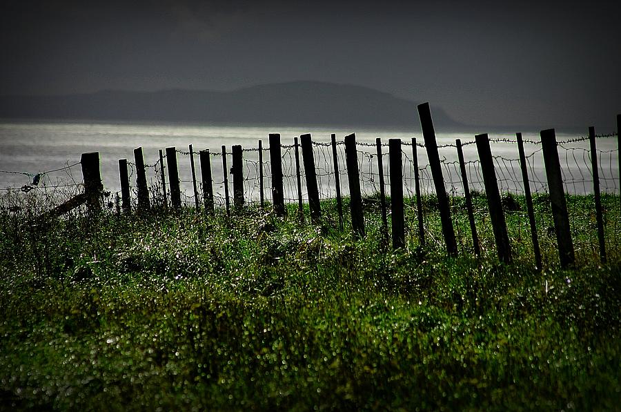 Scotland Fence by the Sea Photograph by Henry Kowalski